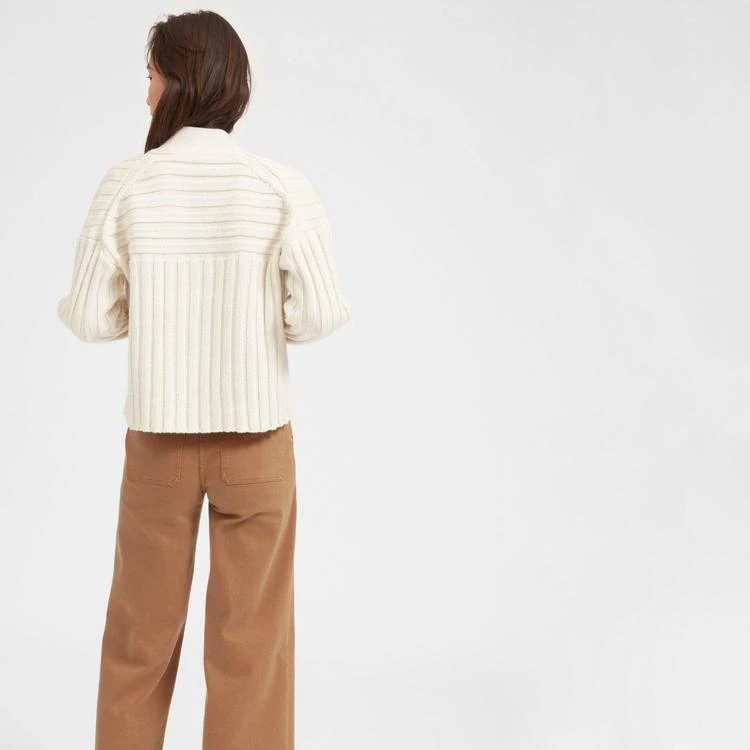 商品Everlane|罗纹V领羊毛开衫,价格¥921,第3张图片详细描述