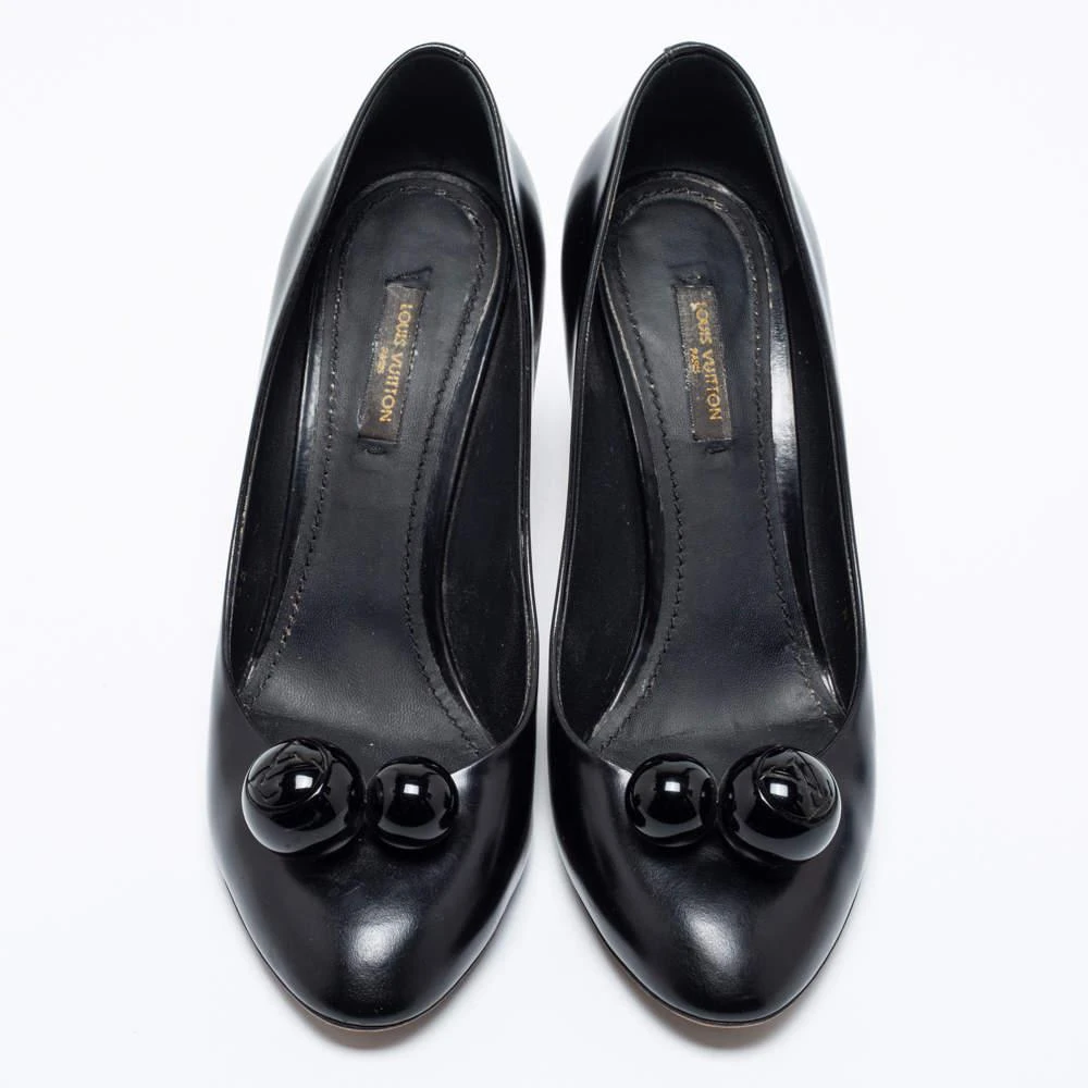 商品[二手商品] Louis Vuitton|Louis Vuitton Black Leather Betty Pumps Size 38,价格¥952,第3张图片详细描述