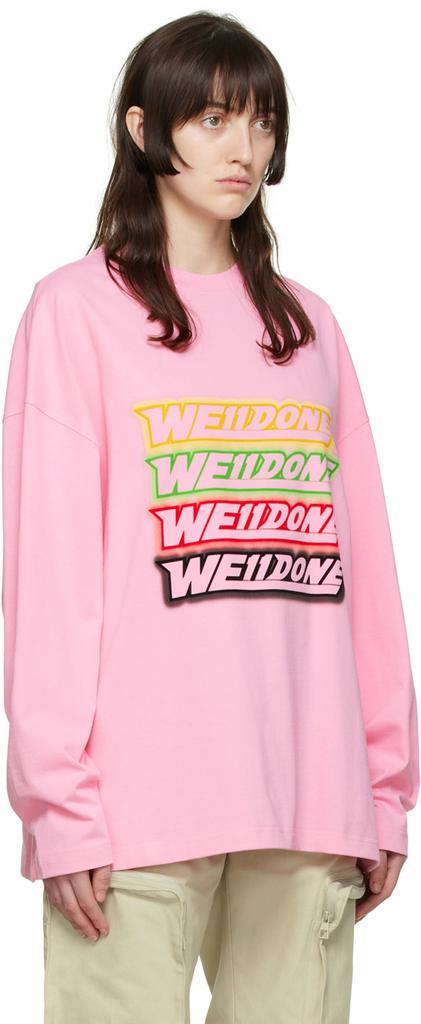 商品We11done|Pink Cotton T-Shirt,价格¥1334,第4张图片详细描述