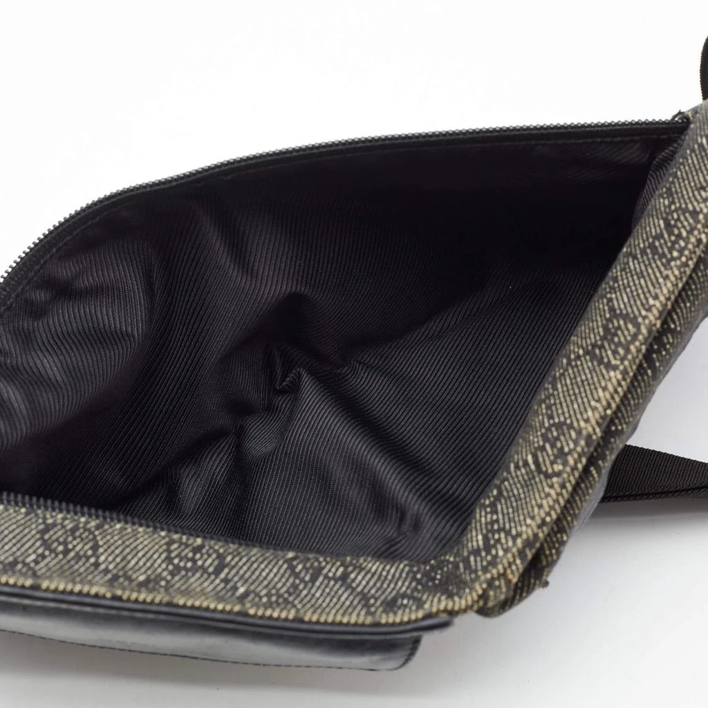 Gucci Black GG Denim and Leather Double Pocket Belt Bag 商品