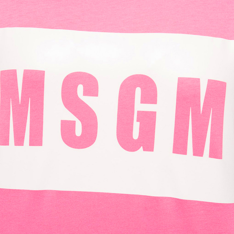 MSGM  女士棉质LOGO标识印花时尚短袖T恤 2741MDM95-5797-14商品第2张图片规格展示