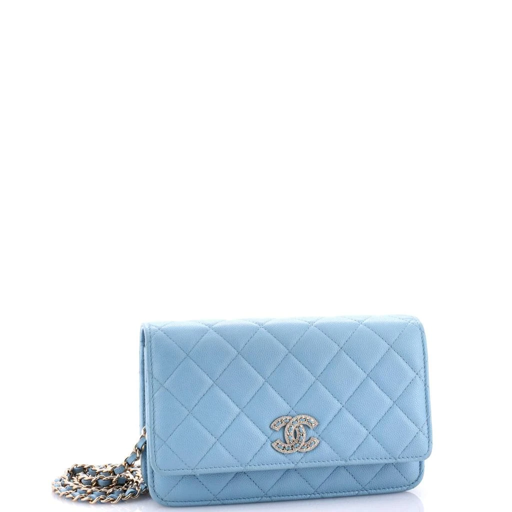 商品[二手商品] Chanel|Twisted Crystals CC Wallet on Chain Quilted Caviar,价格¥37852,第2张图片详细描述