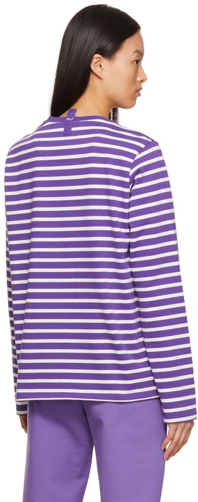 Purple & White 'The Striped T-Shirt' T-Shirt商品第3张图片规格展示