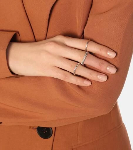 Petunia sterling silver and 18kt gold linked rings with diamonds 商品
