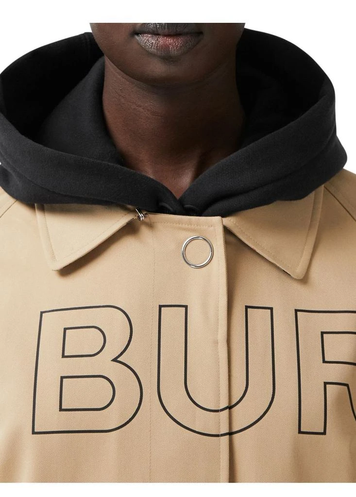 商品Burberry|Horseferry print cotton gabardine car coat,价格¥19140,第2张图片详细描述