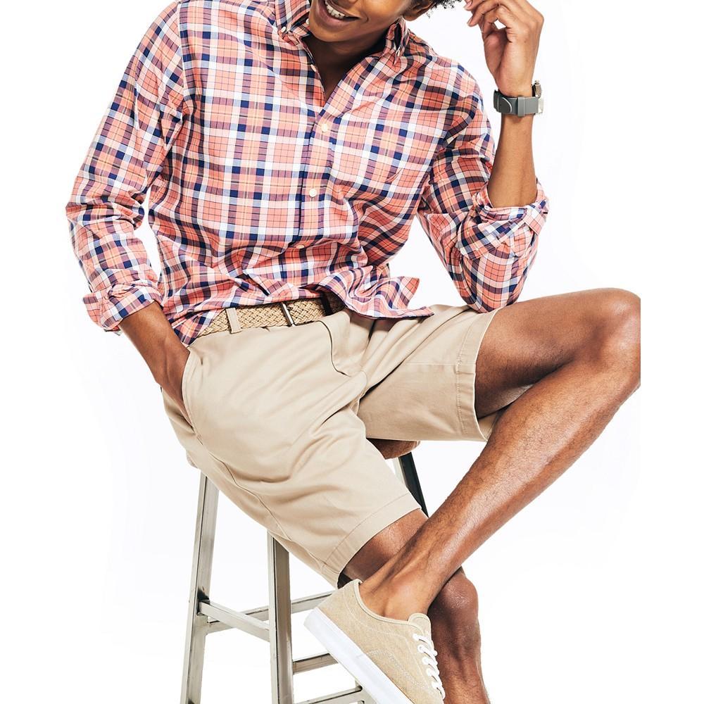 商品Nautica|Men's Classic-Fit Long-Sleeve Plaid Poplin Shirt,价格¥571,第6张图片详细描述