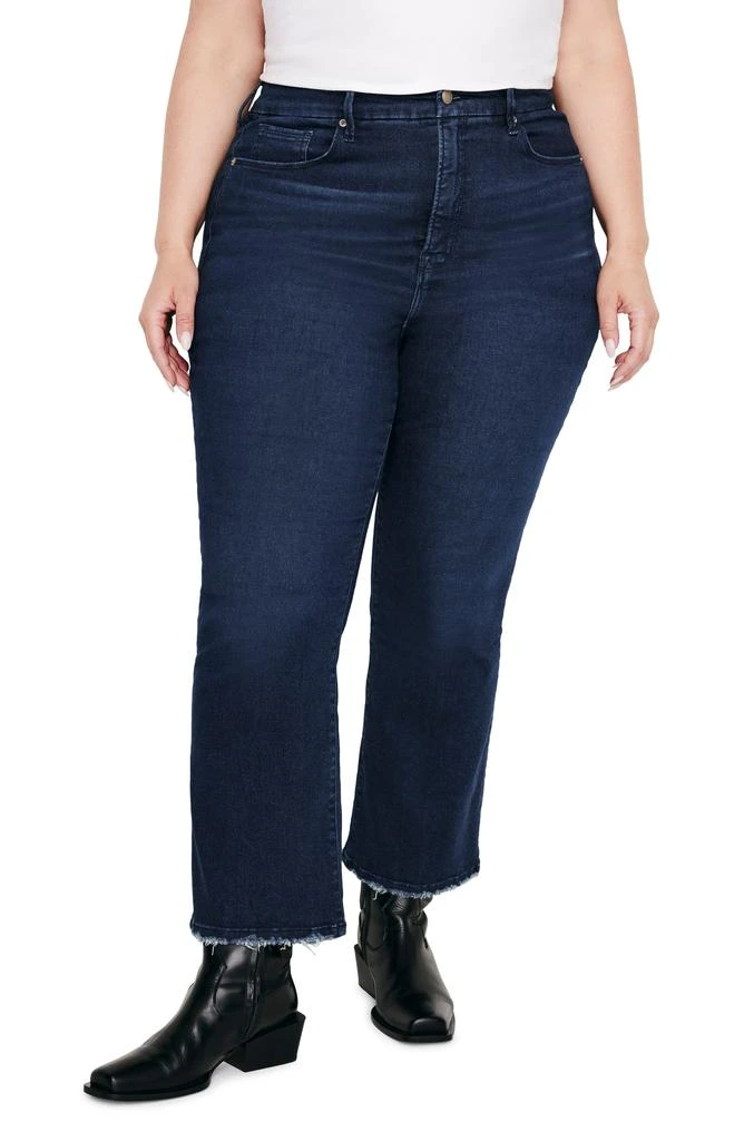 商品Good American|Good Legs Crop Mini Bootcut Jeans,价格¥320,第3张图片详细描述