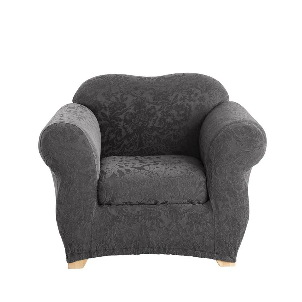 商品Sure Fit|Stretch Jacquard Damask 2-Pc Chair Wing Slipcover Set, 43" x 40",价格¥1613,第1张图片