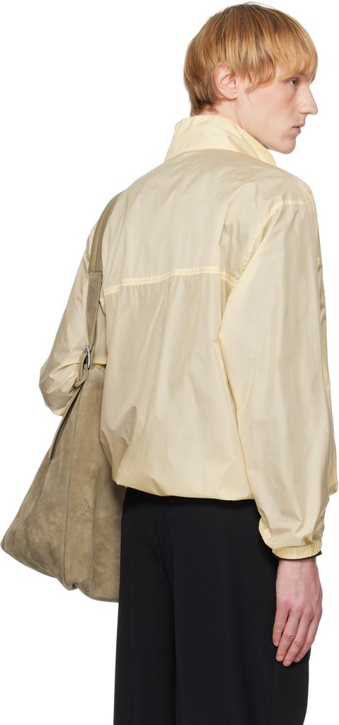 Shop Yellow Light Sheer Nylon Half Zip Jacket on Sale at
