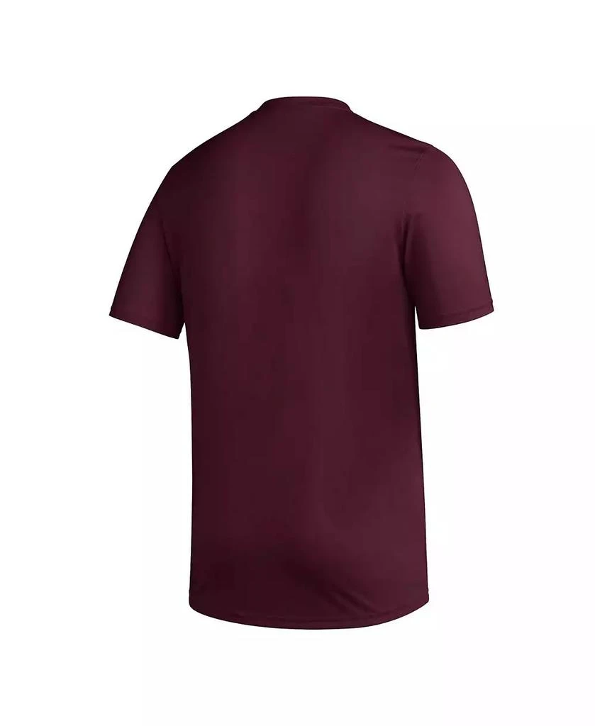 商品Adidas|Men's Maroon Mississippi State Bulldogs Football Practice AEROREADY Pregame T-shirt,价格¥240,第4张图片详细描述