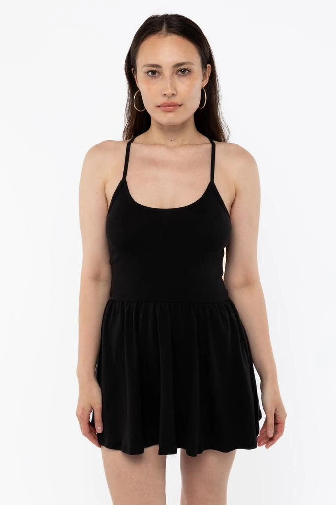 商品Los Angeles Apparel|43206X - Baby Rib Cross Back Summer Mini Dress,价格¥266,第1张图片