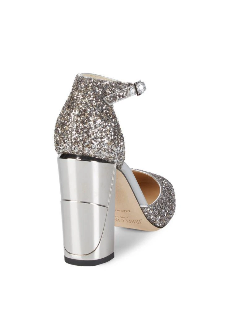 商品Jimmy Choo|Mabel Metallic Glitter Block Heels,价格¥2956,第2张图片详细描述