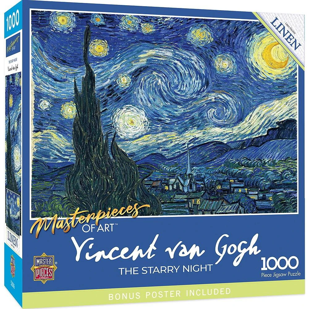 商品MasterPieces Puzzles|MasterPieces 1000 Piece Jigsaw Puzzle - Starry Night,价格¥164,第1张图片