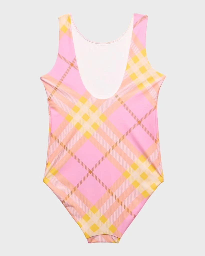 商品Burberry|Girl's Tirza Check-Print One-Piece Swimsuit, Size 4-14,价格¥1398,第2张图片详细描述