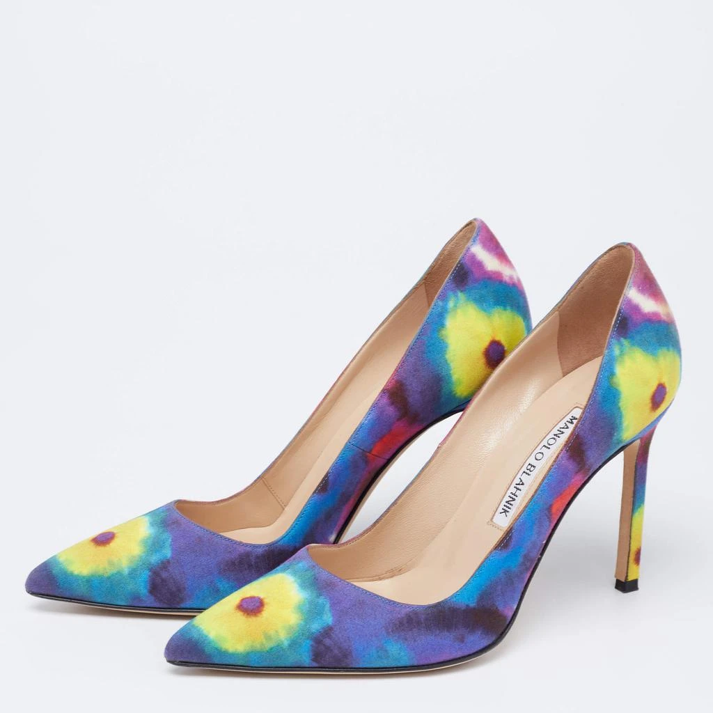 商品[二手商品] Manolo Blahnik|Manolo Blahnik Multicolor Tie and Dye Fabric BB Pumps Size 35.5,价格¥1225,第2张图片详细描述