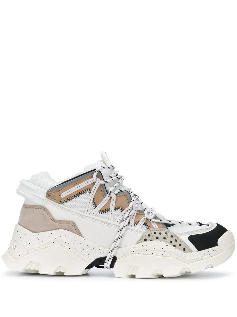 商品Kenzo|Kenzo men's grey leather sneakers,价格¥3027,第1张图片