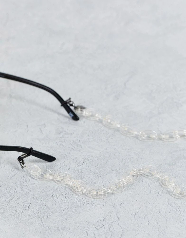 商品Quay|Quay Flat Link sunglasses chain in clear,价格¥109,第1张图片