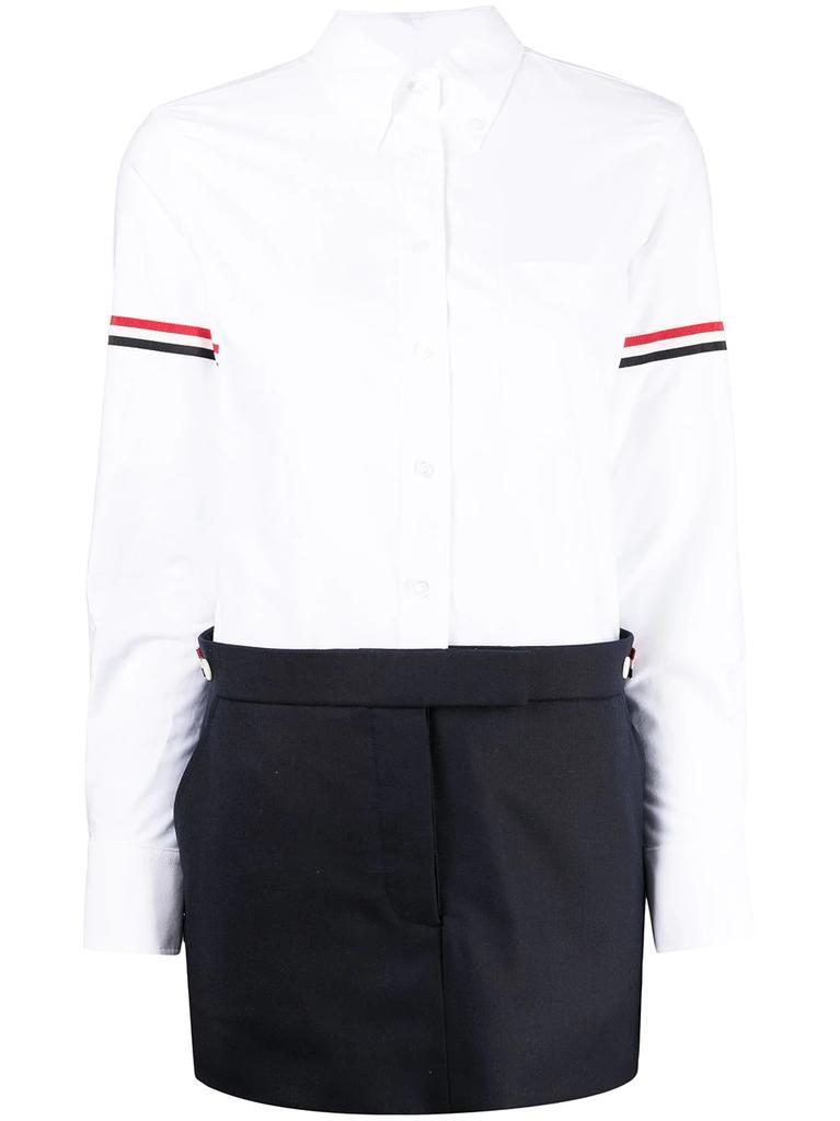 商品Thom Browne|THOM BROWNE RWB-stripe shirt dress,价格¥8115,第1张图片