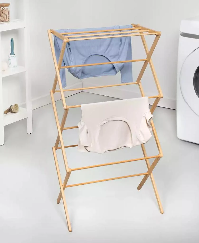 商品Honey Can Do|Compact and Collapsible Bamboo Clothes Drying Rack,价格¥172,第1张图片