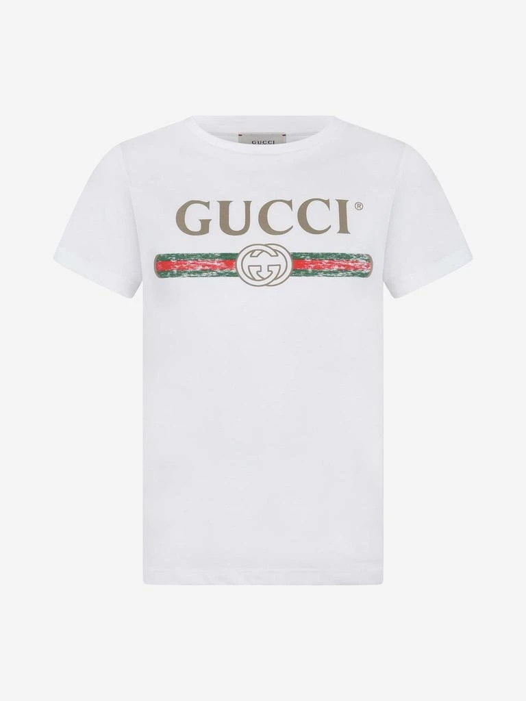 商品Gucci|Kids Logo Print T-Shirt,价格¥1511,第1张图片
