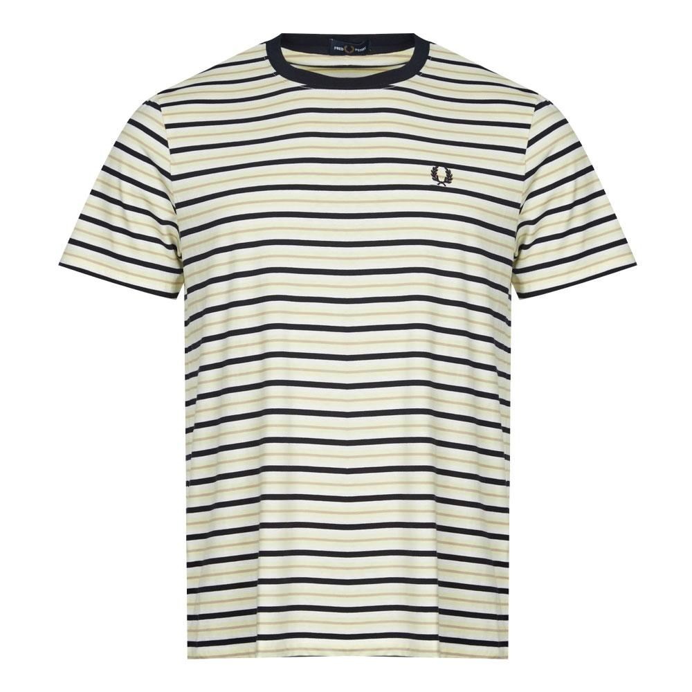 Fred Perry Striped T-Shirt - Wax Yellow商品第1张图片规格展示