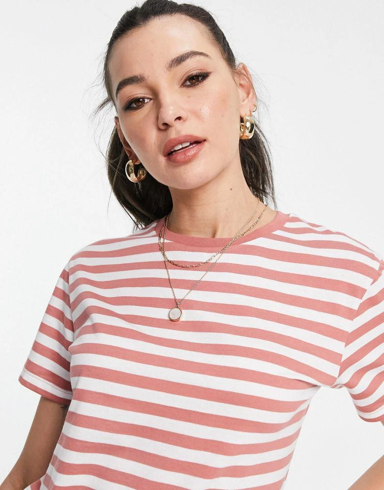 商品Echo Design|ASOS DESIGN Tall ultimate t-shirt in terracotta and white stripe,价格¥80,第3张图片详细描述