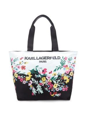 商品Karl Lagerfeld Paris|Kristen Canvas Tote,价格¥451,第1张图片