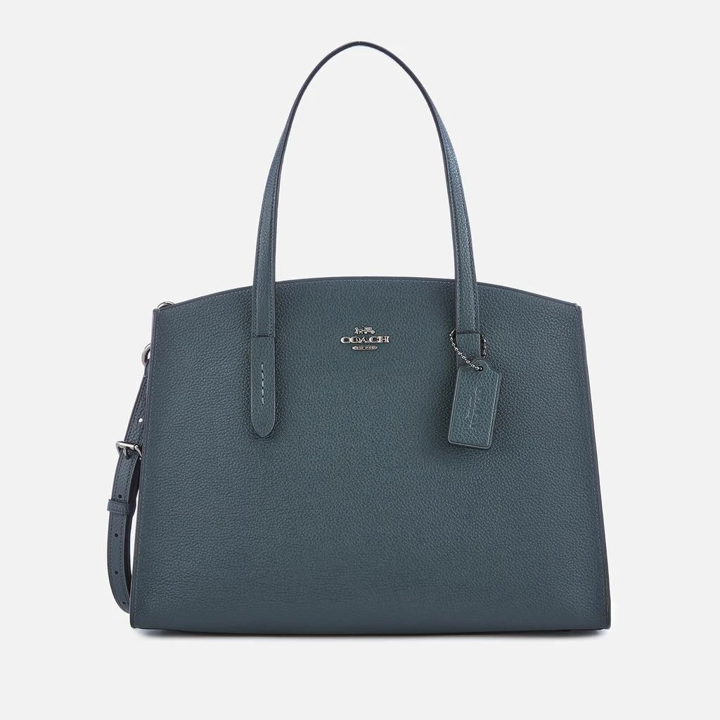 商品Coach|Coach Women's Polished Pebble Leather Charlie Carryall Bag - Cypress,价格¥1568,第1张图片