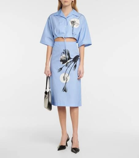 商品Prada|Floral cropped shirt,价格¥10525,第2张图片详细描述
