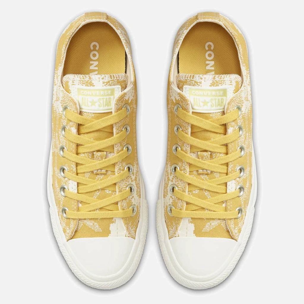 商品Converse|CONVERSE WOMEN'S CHUCK TAYLOR ALL STAR HYBRID FLORAL OX TRAINERS - SATURN GOLD/EGRET/SATURN GOLD,价格¥285,第4张图片详细描述