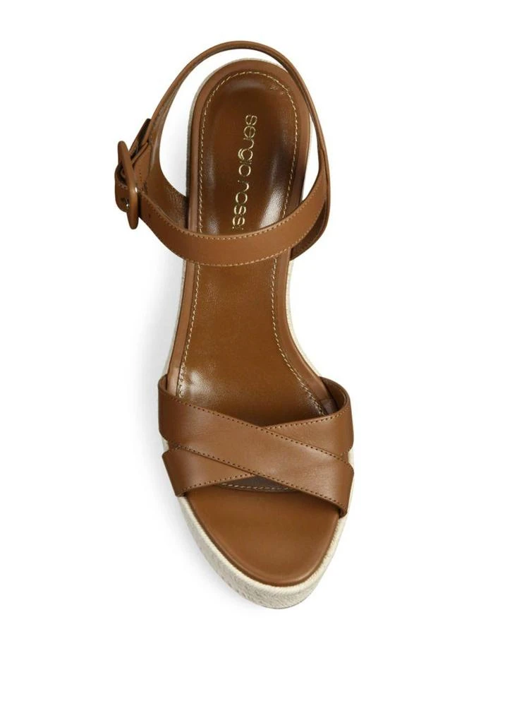 商品Sergio Rossi|Maui Leather Wedge Sandals,价格¥1727,第4张图片详细描述