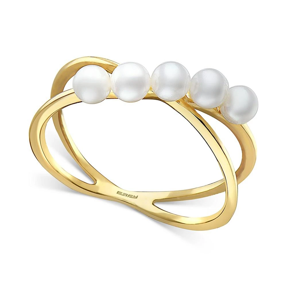 商品Effy|EFFY® Cultured Freshwater Pearl (3mm) Crisscross Ring in 14k Gold,价格¥4627,第1张图片