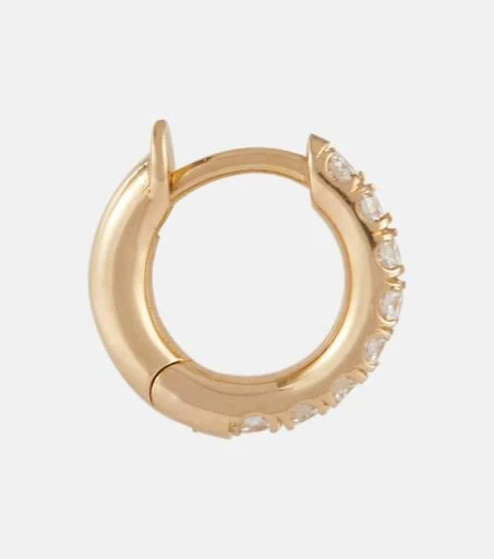 商品Spinelli Kilcollin|Mini Micro Hoop Pavé 18kt gold and diamond earring,价格¥7583,第2张图片详细描述