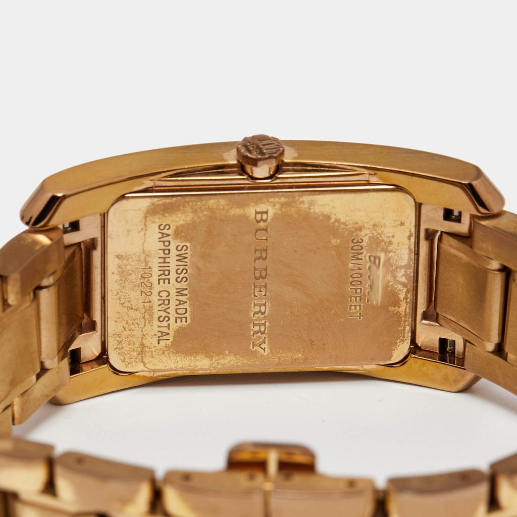 商品[二手商品] Burberry|Burberry Champagne Rose Gold Plated Stainless Steel Heritage BU9402 Women's Wristwatch 25 mm,价格¥2405,第6张图片详细描述