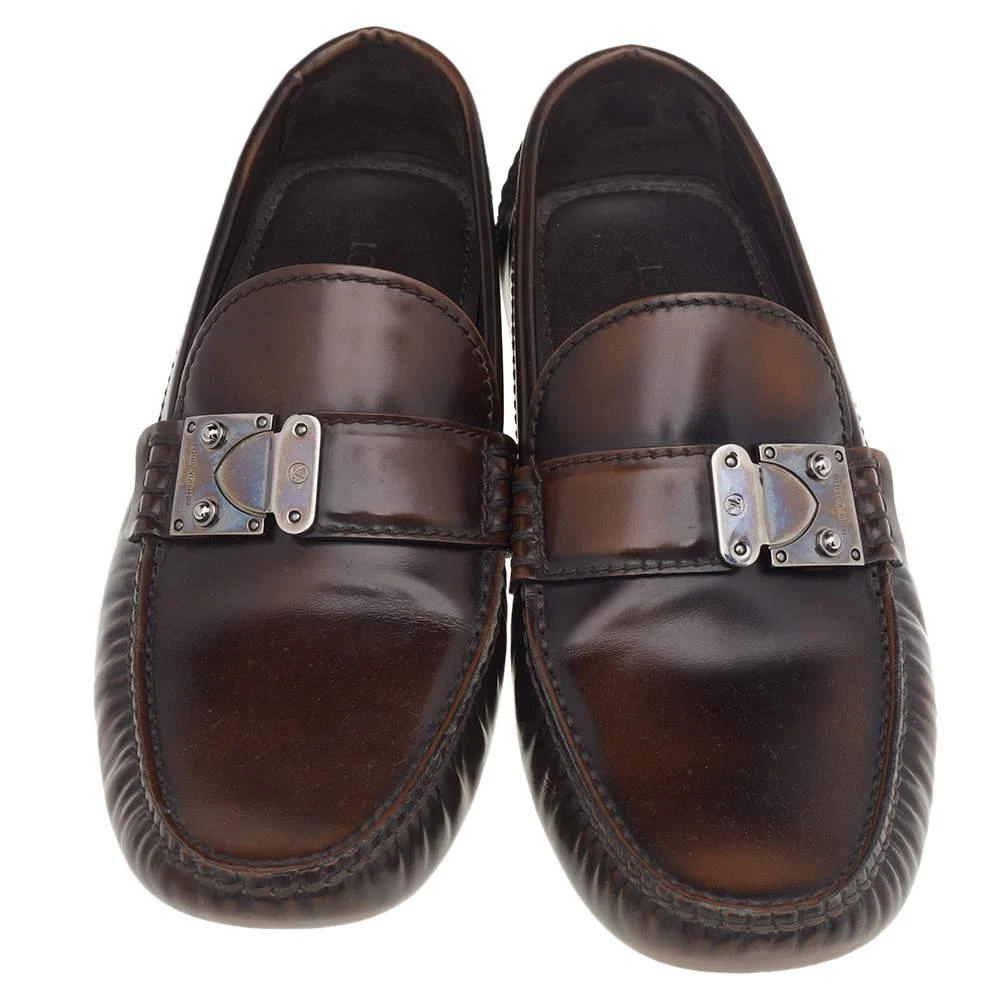 商品[二手商品] Louis Vuitton|Louis Vuitton Two Tone Leather Lombok Slip On Loafers Size 41.5,价格¥1014,第3张图片详细描述