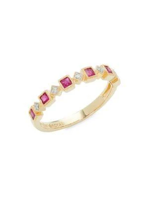 商品Saks Fifth Avenue|14K Yellow Gold, Ruby & Diamond Ring,价格¥2617,第1张图片