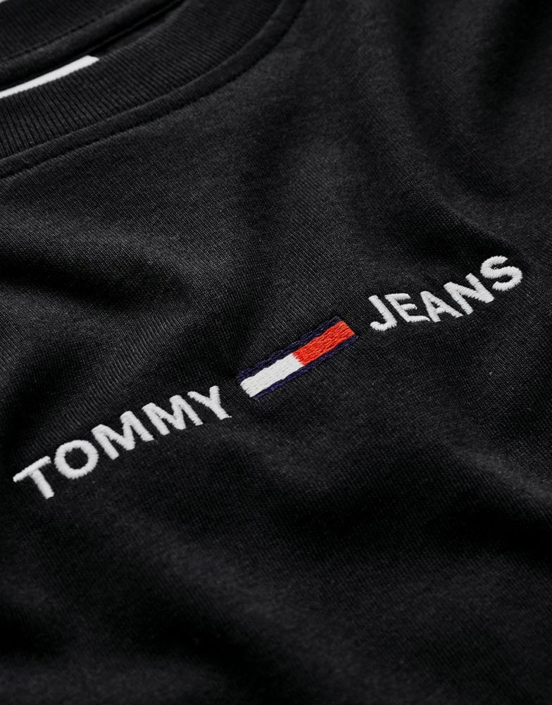 商品Tommy Hilfiger|Tommy Jeans linear logo t-shirt in black ,价格¥204,第4张图片详细描述