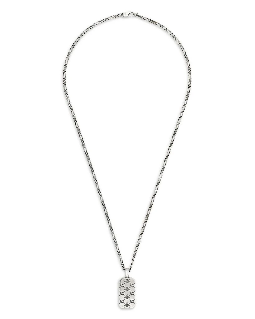 商品Gucci|Sterling Silver Signature Dogtag Pendant Necklace, 23.6",价格¥4690,第1张图片