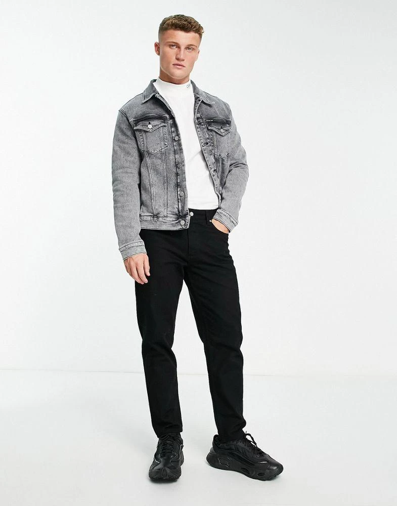 商品Calvin Klein|Calvin Klein Jeans overshirt in washed black denim,价格¥423,第3张图片详细描述