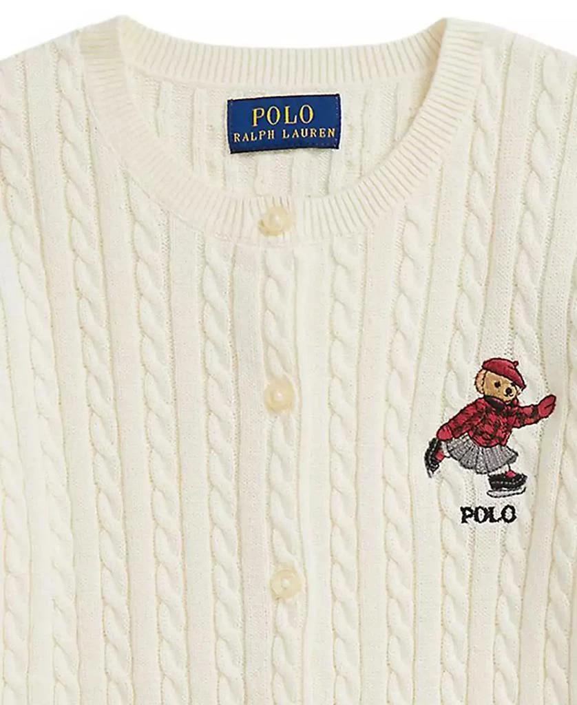 商品Ralph Lauren|拉夫劳伦大女童长袖迷你麻花开衫,价格¥553,第3张图片详细描述