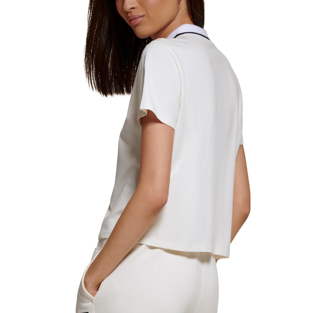 Women's Cropped Polo Shirt商品第2张图片规格展示