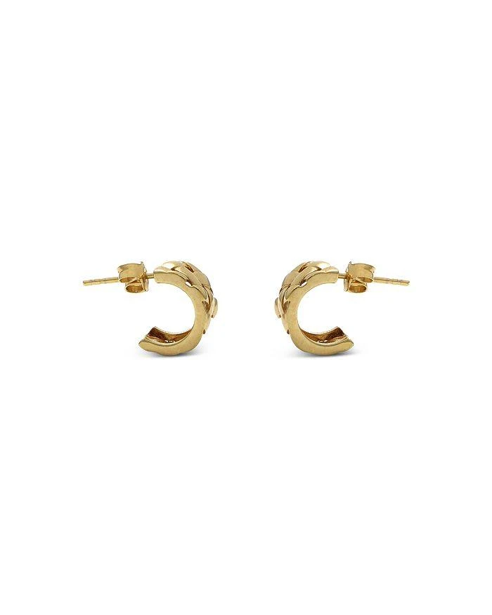 商品Bloomingdale's|Basket Weave Small Huggie Hoop Earrings in 14K Yellow Gold,价格¥1573,第2张图片详细描述