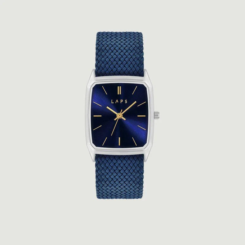 商品Laps|Nova braided fabric watch Perlon bleu cobalt LAPS,价格¥1199,第1张图片