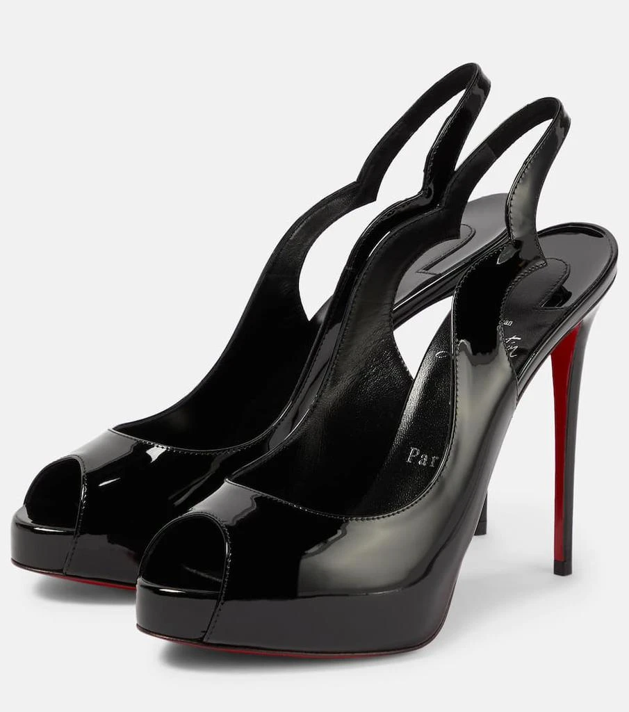 商品Christian Louboutin|Hot Chick patent leather slingback pumps,价格¥7214,第5张图片详细描述