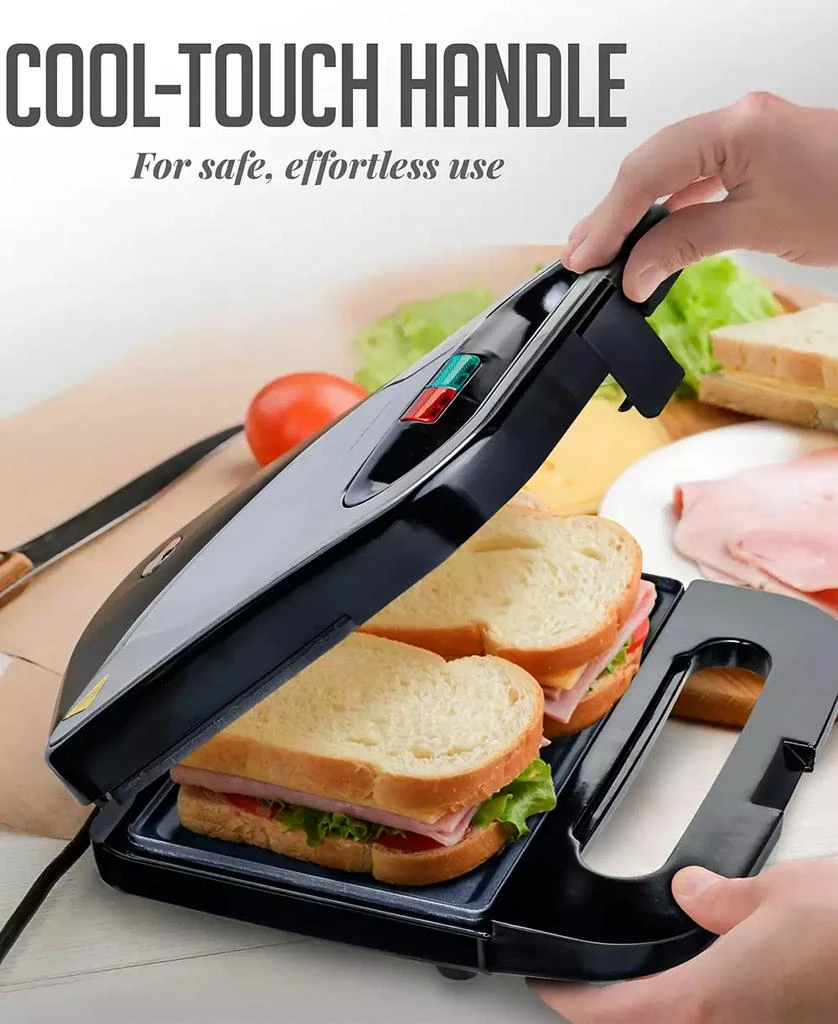 商品OVENTE|750W Electric Panini Press Grill Breakfast Sandwich Maker GP0401B,价格¥226,第2张图片详细描述