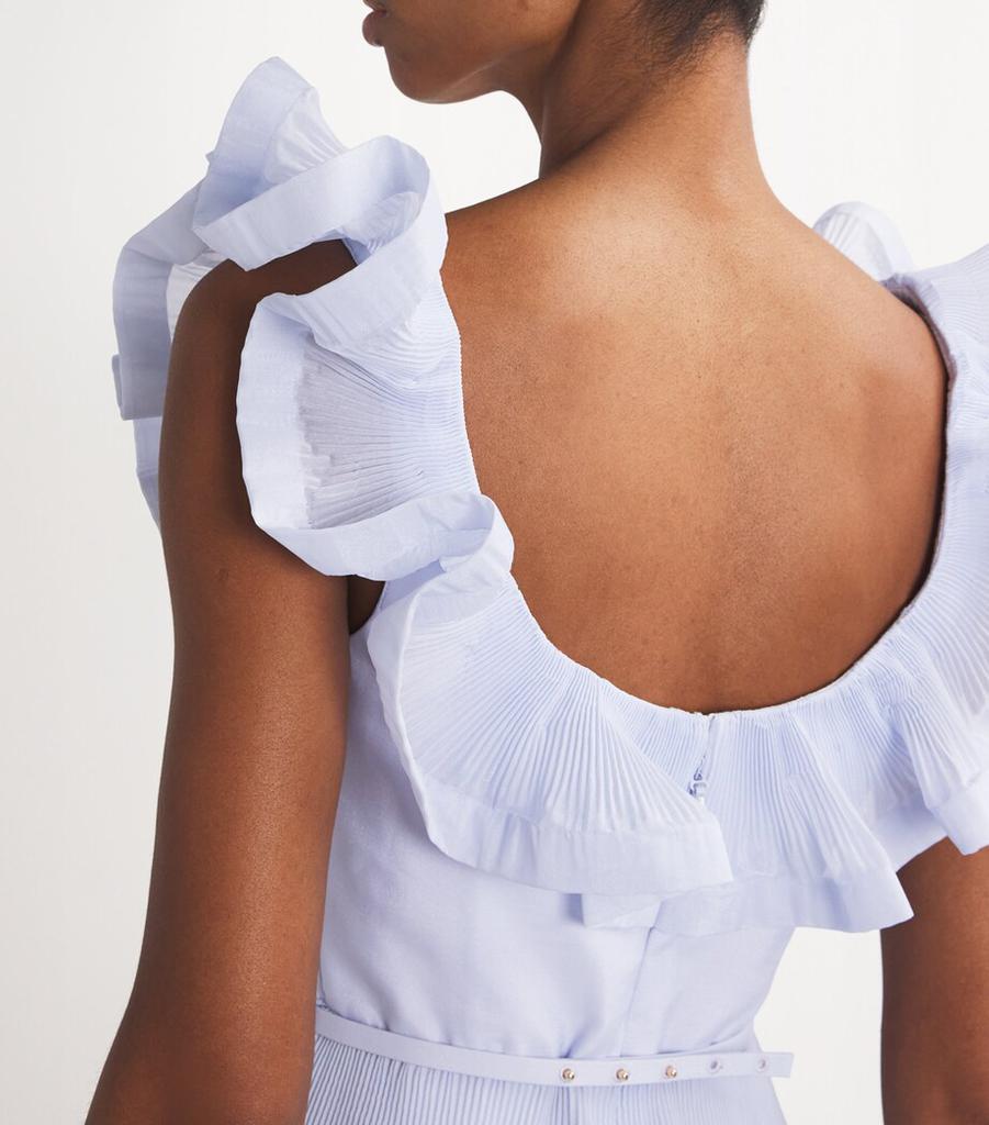 zimmermann pleated frill mini dress Zimmermann Pleated Frill Mini Dress