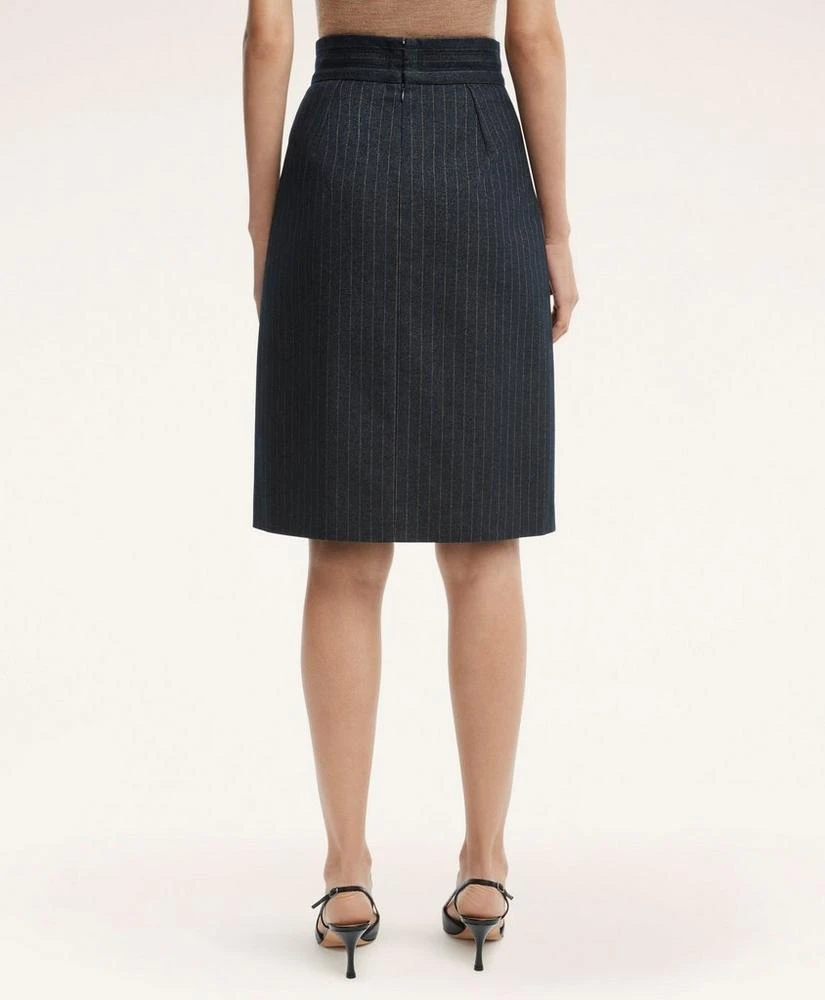 商品Brooks Brothers|Cotton Pleated A-Line Skirt,价格¥1216,第3张图片详细描述