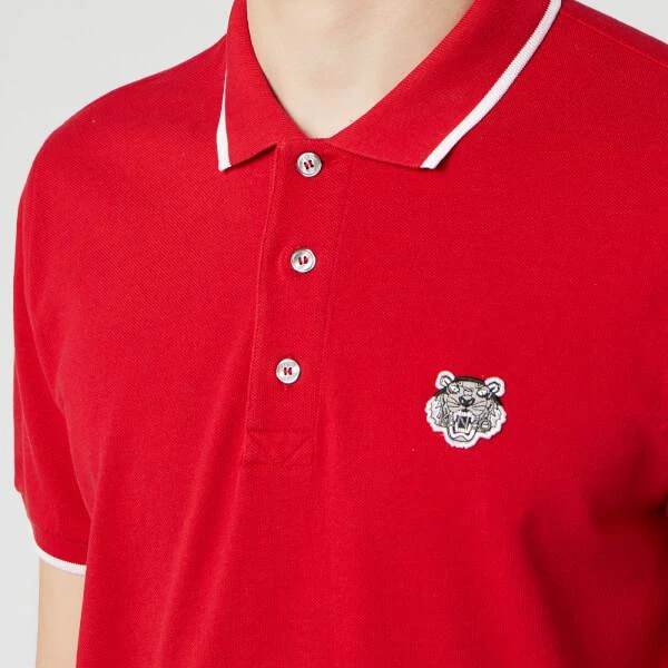 商品Kenzo|KENZO Men's Tiger Crest Short Sleeve Polo Shirt - Cherry,价格¥356,第4张图片详细描述