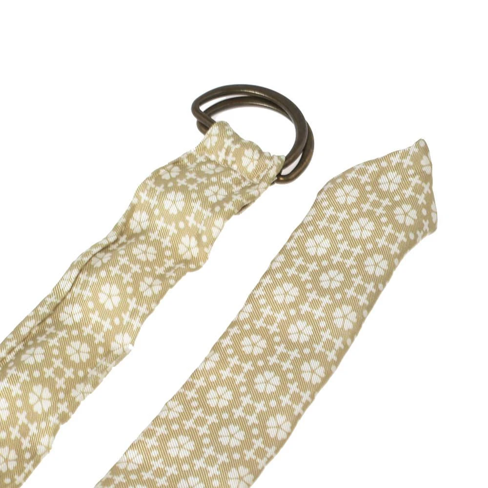 商品[二手商品] Yves Saint Laurent|Yves Saint Laurent Beige Floral Print Silk Belt,价格¥813,第4张图片详细描述
