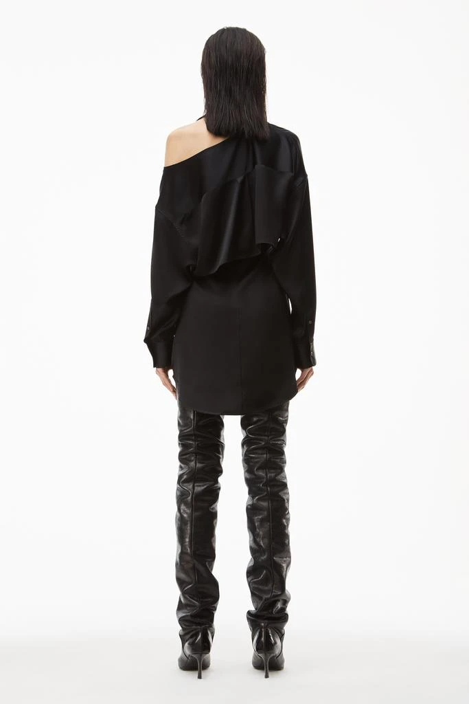 CUTOUT SHOULDER DRESS IN SILK CHARMEUSE 商品